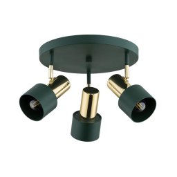 Spot DORIA 3xE27/15W/230V verde/alamă Argon 6196