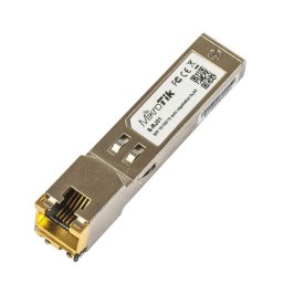 Modul di cupru , MikroTik , S+RJ10 RJ45 SFP+ 10GbE 200m , Auriu