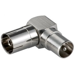 Adaptor antena coaxial unghi 90 grade T-M, Goobay 11391