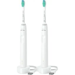 Set 2 Periute de dinti electrice PHILIPS Sonicare HX3675/13, 62000 de miscari/min, 1 program, 2 capate, alb