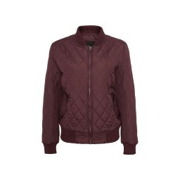 Urban Classics Geacă de primăvară-toamnă 'Diamond Quilt' roşu închis