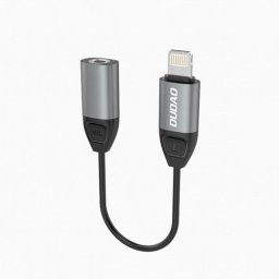 Adaptor Dudao de la Lightning la mufa pentru căști port 3,5 mm gri (L17 gri)