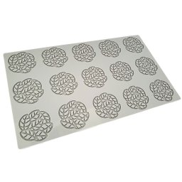 Forma Silicon PavoDecor Frunze Forma Rotunda, 15 cavitati O 5 x H 0.2 cm, 2.1 ml