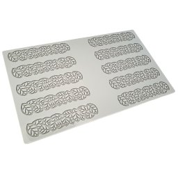 Forma Silicon PavoDecor Frunze Forma Alungita, 10 cavitati 12 x 2.6 x H 0.2 cm, 3.4 ml