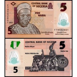 Nigeria 2022 - 5 naira, necirculata - polimer
