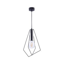Jupiter 1661 - Lustră pe cablu KAIR 1xE27/60W/230V negru/crom
