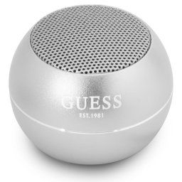 Boxa portabila Guess Mini Bluetooth Speaker, 3W, Autonomie 4 ore, Argintiu
