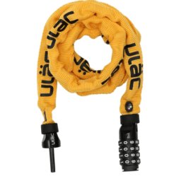 Antifurt Ulac 52nd Street cu cifru, otel calit ultra-rezistent, lungime 120cm, rezistent la taiere sau rupere, galben