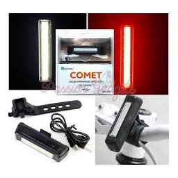 Lampa duala comet, lumina alba si rosie, reincarcabila USB, culoare neagra