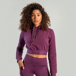 STRIX Hanorac pentru femei Essential Cropped Hoodie Plum S