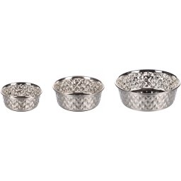 Bol din metal Flamingo Diami Round Silver S - 500 ml