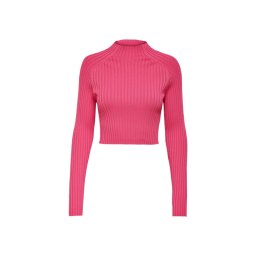 ONLY Pulover tricotat Onlella L/S Cropped Pullover Knt 15237835 18-2133 TCX Pink Flambι