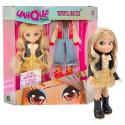 Unique Eyes: Păpușă cu ochi magici cu două seturi de îmbrăcăminte - Amy