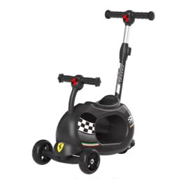 Trotineta pliabila multifonctionala Ferrari 4 in 1 neagra