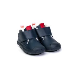 Ghete Baieti Bibi Prewalker Azul cu Velcro Imblanite