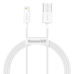 Superior, Fast Charging Data Cable pt. smartphone, USB la Lightning Iphone 2.4A, 1m, alb