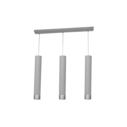 Lustr LED TUBA 3xGU10/4,8W/230V cablu, gri/crom lucios
