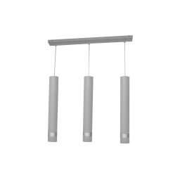 Lustr LED TUBA 3xGU10/4,8W/230V cablu, gri/crom lucios