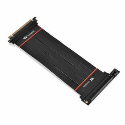 Thermaltake TT Premium PCI-E 4.0 extender cable, extension cable (black, 20cm, angled)