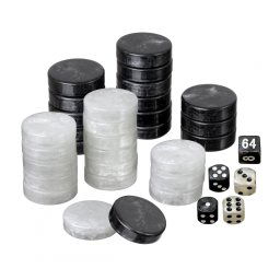 Puluri joc table - perlate negru - d.28 mm -