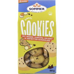 Biscuiti vegani din spelta cu ghimbir si curcuma, demeter bio 150g
