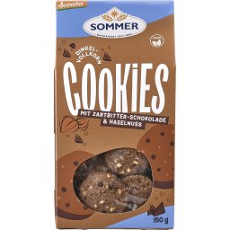 Biscuiti vegani din spelta integrala cu ciocolata si alune bio 150g