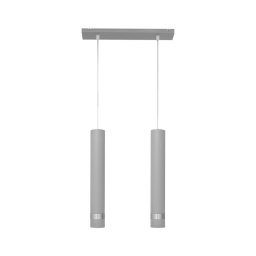 Lustr LED TUBA 2xGU10/4,8W/230V cablu gri/crom lucios