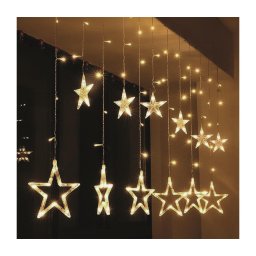 Perdea LED de Crăciun Brilagi 77xLED/3xAA/USB 1,8m alb cald