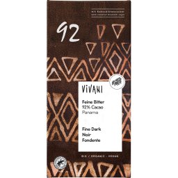 Ciocolata amaruie 92% cacao si zahar din flori de cocos, vegana bio 80g
