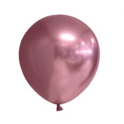 Set 100 baloane latex roz deschis chrome 13 cm