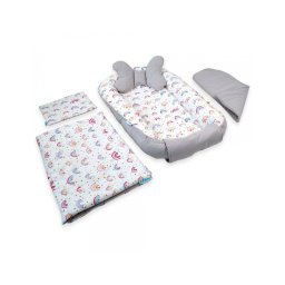 Set 5 piese Baby Nest din Bumbac, curcubeu