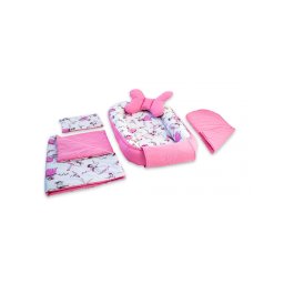 Set 5 piese Baby Nest din Bumbac, model balerine roz