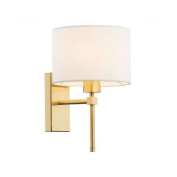 Lampă de perete ABBANO 1xE27/15W/230V alamă/albă Argon 8048