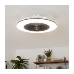 Plafonieră LED dimabilă cu ventilator Brilagi AURA LED/38W/230V negru + telecomandă