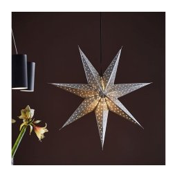 Decorațiune de Crăciun GLITTER 1xE14/25W/230V d. 75 cm argintie Markslöjd 705788
