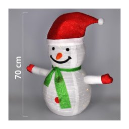 Brilagi - Decorațiune de Crăciun LED pentru exterior, 40 LED, 3x AA, IP44, om de zăpadă