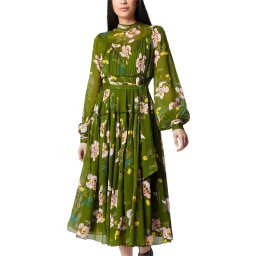 DIANE VON FURSTENBERG Rochie Dvf Kent Dress DVFDL3Q027AFLMK B2331 august floral medium khaki