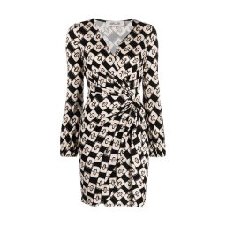 DIANE VON FURSTENBERG Rochie Dvf Toronto Dress DVFDW3Q013PYCKB B2384 paisley chainlink black