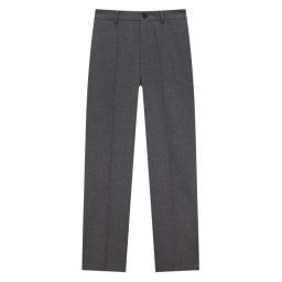 Pull&Bear Pantaloni cu dungă gri închis