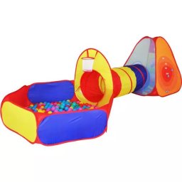 Iplay Set corturi de joacă cu bazin și tunel - 100 buc. mingi