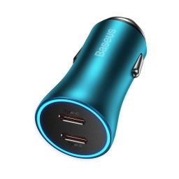 +Golden Contactor Pro car charger, 2x USB-C, 40W Albastru