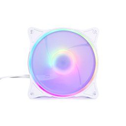 Rise Aurora 120mm Fan 120x120x25mm, Case Fan (white)
