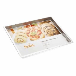 Tava Dreptunghiulara cu Margini Drepte, 40 x 30 x H 2,5 cm, Aluminiu Anodizat