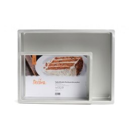 Tava Dreptunghi Margini Drepte, 30 x 20 x H 10 cm, Aluminiu Anodizat