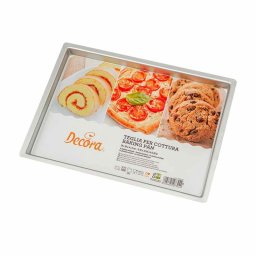 Tava Dreptunghi Margini Drepte, 28x38xH2.5 cm, Aluminiu Anodizat