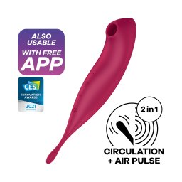 Satisfyer Twirling Pro Connect App Dark Red