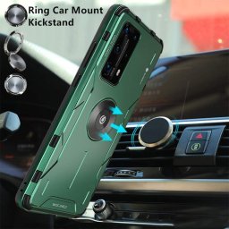 Husa Telefon Plastic Huawei P40 Pro antishock Armor Magnet Green