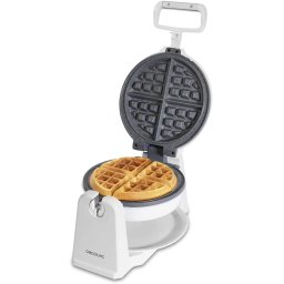 Aparat pentru preparat vafe gofre Cecotec Fun Gofrestone Sphere 1000W, functie rotire