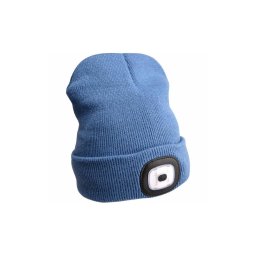 Extol - Căciulă cu lampă frontală și încărcare USB, acumulator 300 mAh, albastru, mărime UNI