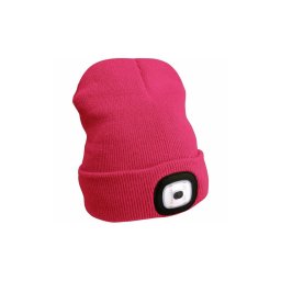 Extol - Căciulă cu lampă frontală, încărcare USB, baterie 300 mAh, roz, mărime UNI